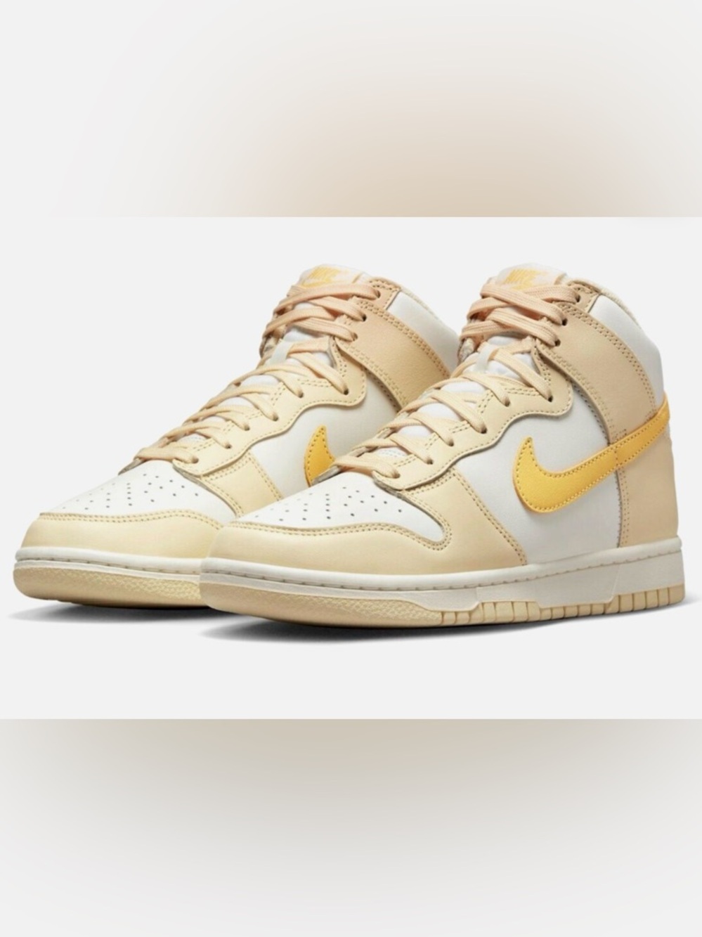 Nike Dunk High (Womens Size 7)Shoes DD1869 201 Pale Vanilla Topaz Gold Yellow